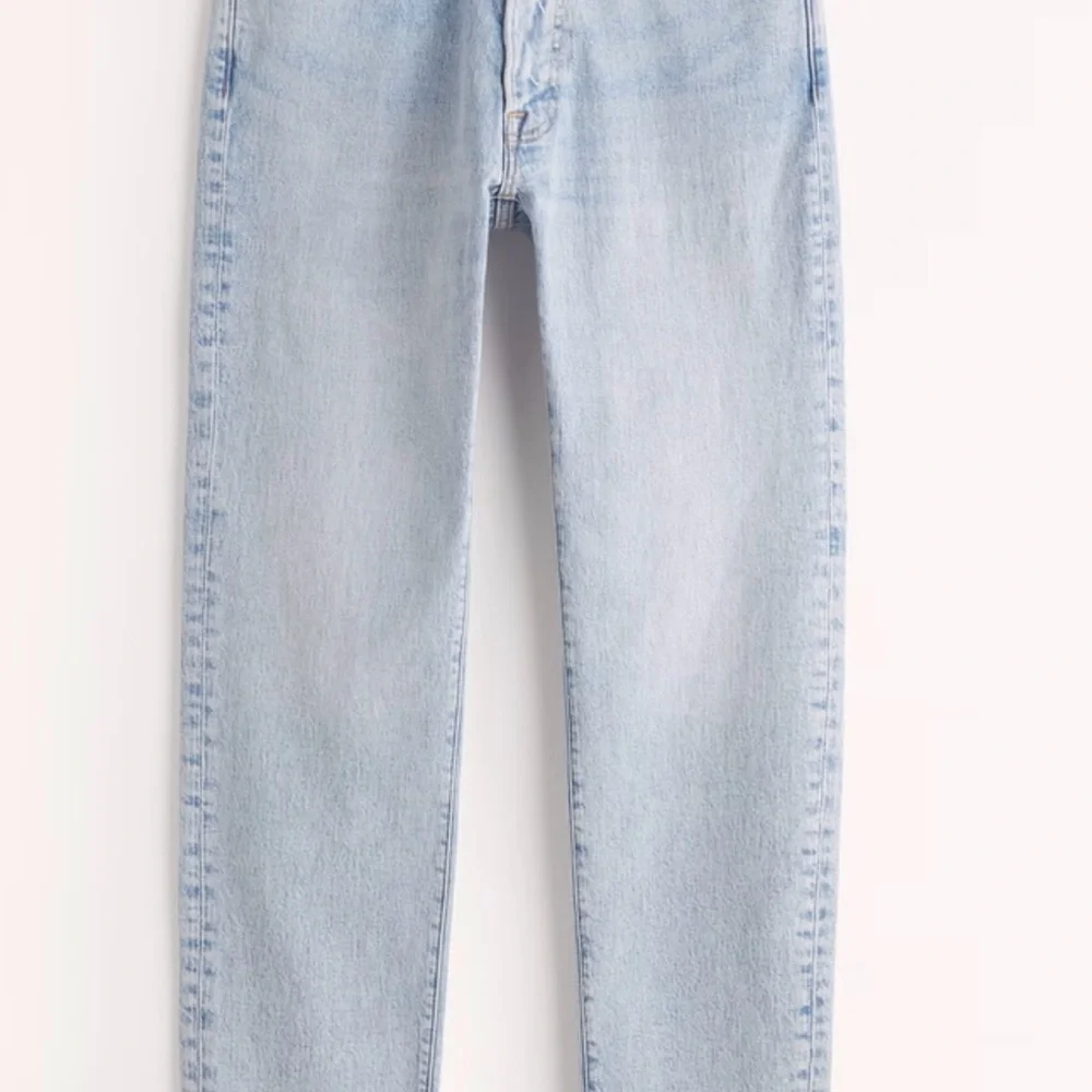 Abercrombie & Fitch Blue Straight-Leg Jeans Timeless Fit
